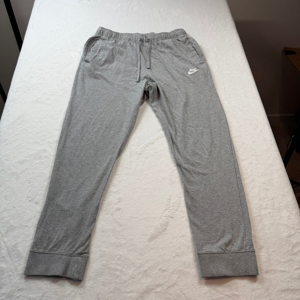 Nike Joggers Mens Large Gray Good Jersey Knit Drawstring Sweatpants BV2762-063